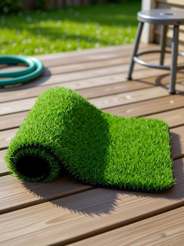 Grassmat Artificial Grass, Plastic Door Mat(Green, Medium)
