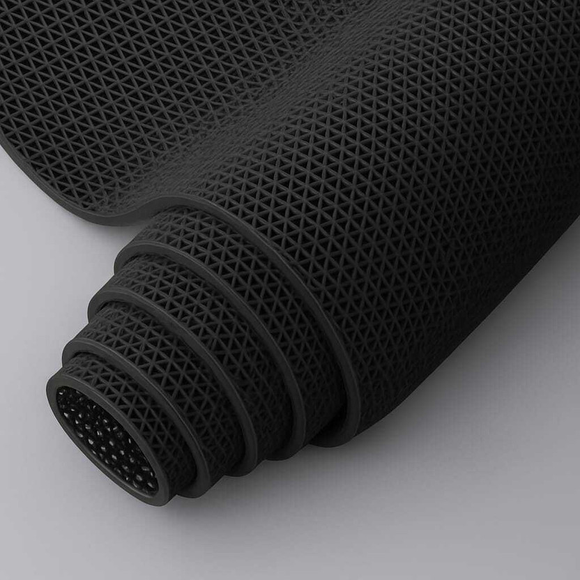 LIYALI Rubber Door Mat(Black, Large)
