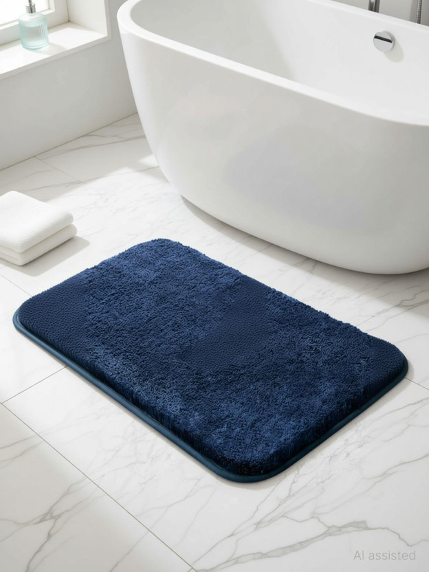 HOWNICE Cotton Door Mat(Blue, Medium)