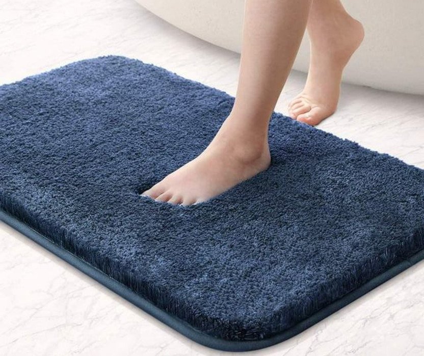 HOWNICE Cotton Door Mat(Blue, Medium)