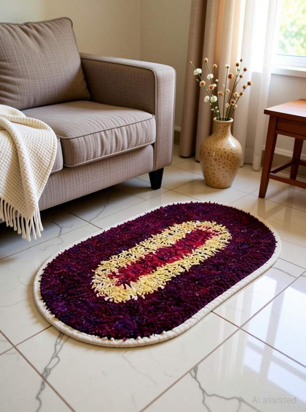 Vivek Handloom Cotton Door Mat(Multicolor, Pack of 5, Medium)