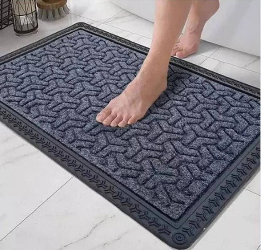 Home Decor Kart PP (Polypropylene) Floor Mat(Grey, Large)
