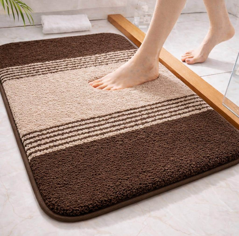 HOWNICE Cotton Door Mat(Brown, Beige, Multicolor, Medium)