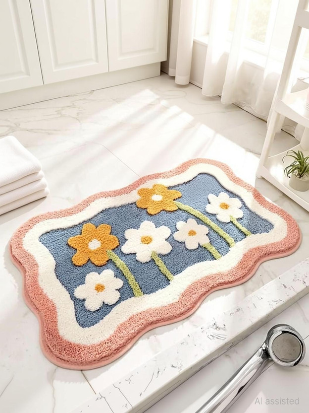 VIKCLIQUE Microfiber Floor Mat(Multicolor, Medium)