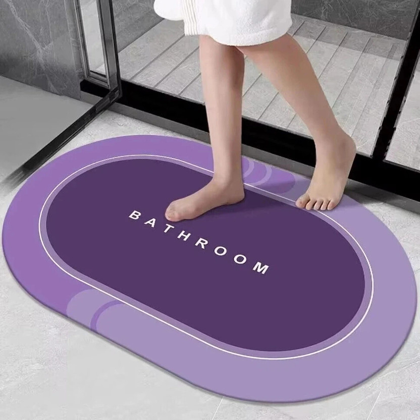 DestinyHome Rubber Bathroom Mat(Purple, Medium)