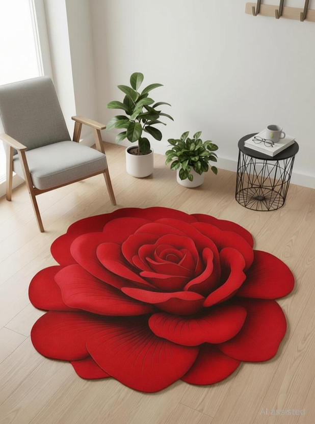 nsenterprises Microfiber Door & Floor Mat(Red, Medium)