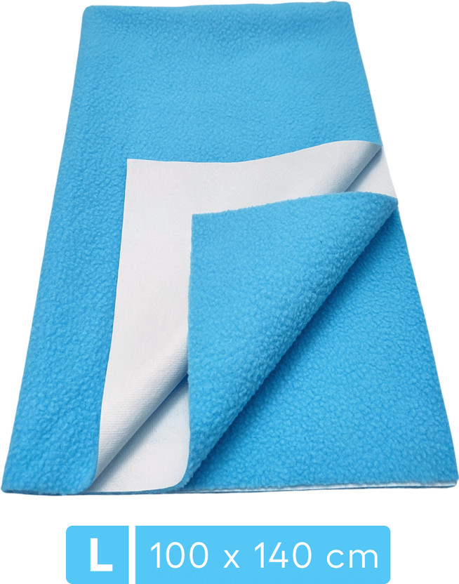 vOnline Polycotton Baby Bed Protecting Mat(Peacock Blue, Large)