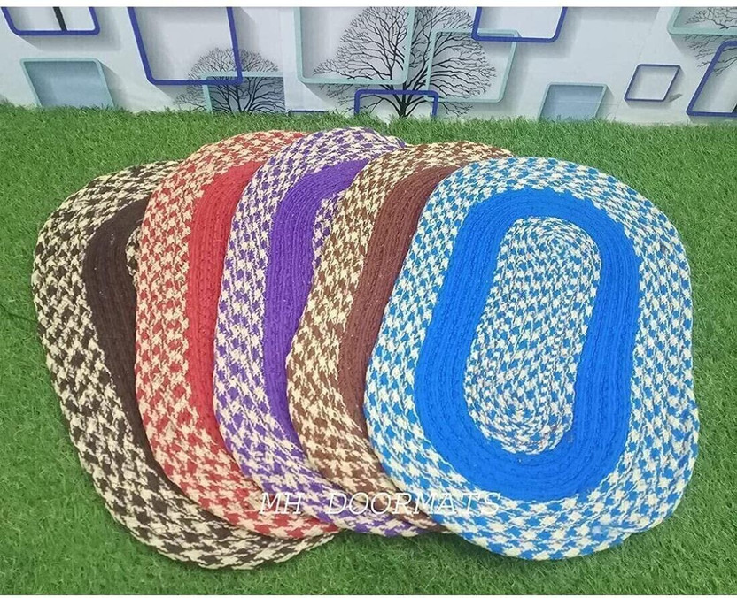 AMB Cotton Door Mat(Multicolor, Pack of 5, Small)