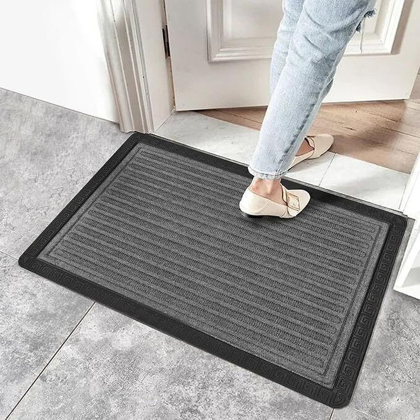 Shoppingzone PP (Polypropylene) Door Mat(Grey, Medium)