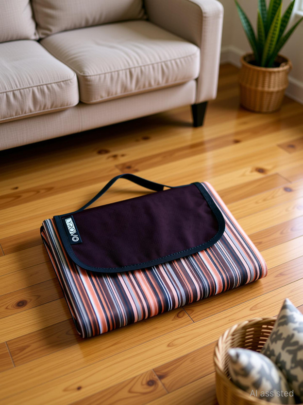 SOKT Polyester Chatai Mat(Brown, Extra Large)