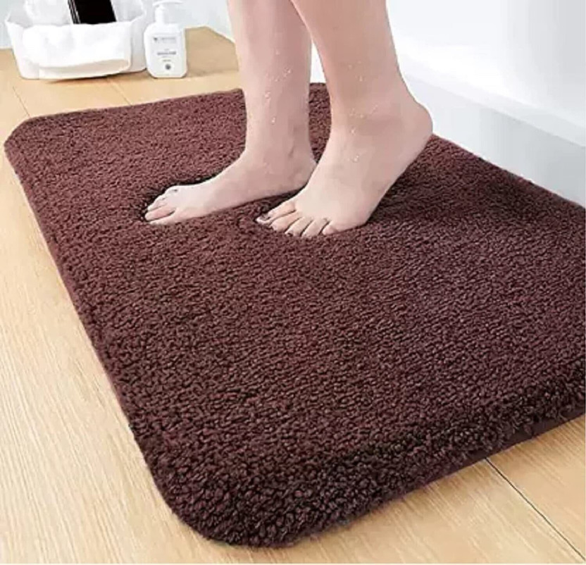 MODERN FAB Microfiber Floor Mat(Coffee, Medium)