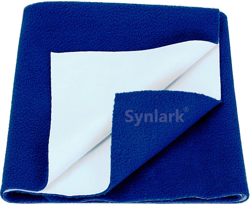 Synlark Fleece Baby Bed Protecting Mat(Royal Blue, Medium)