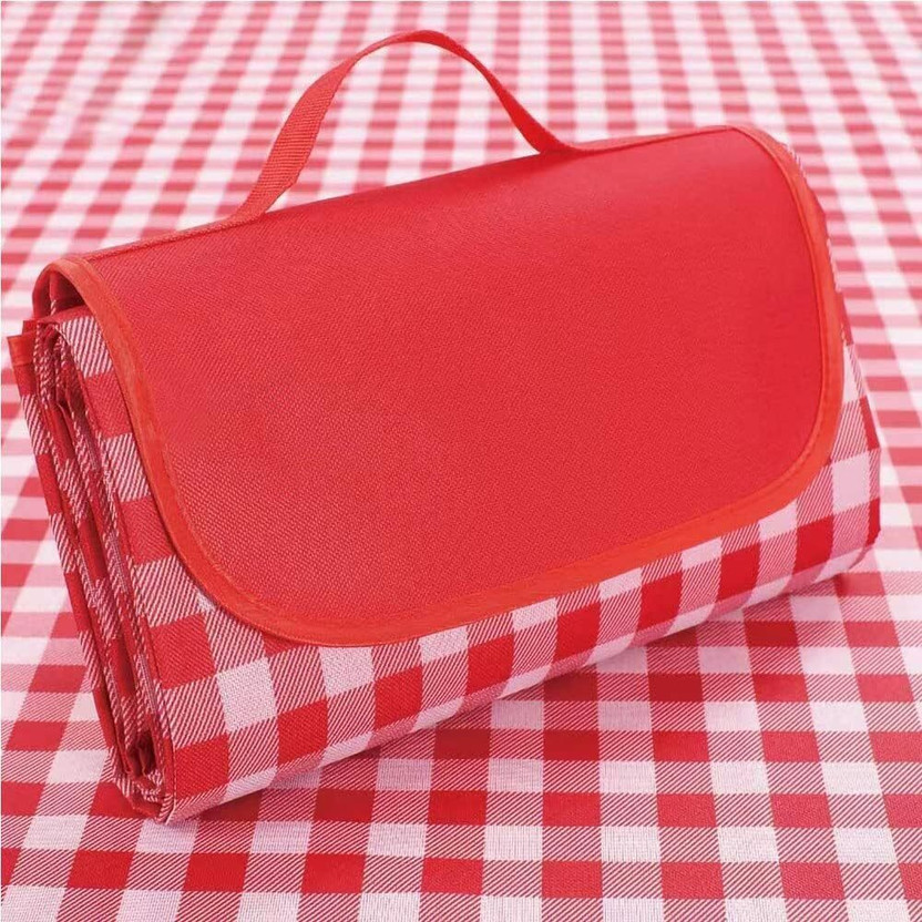 CRAZYABBS Polyester Chatai Mat(Red, Extra Large)