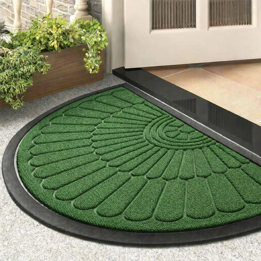 Ultica Fab Rubber Door Mat(Green-D Mat 45x75 Cm, Large)