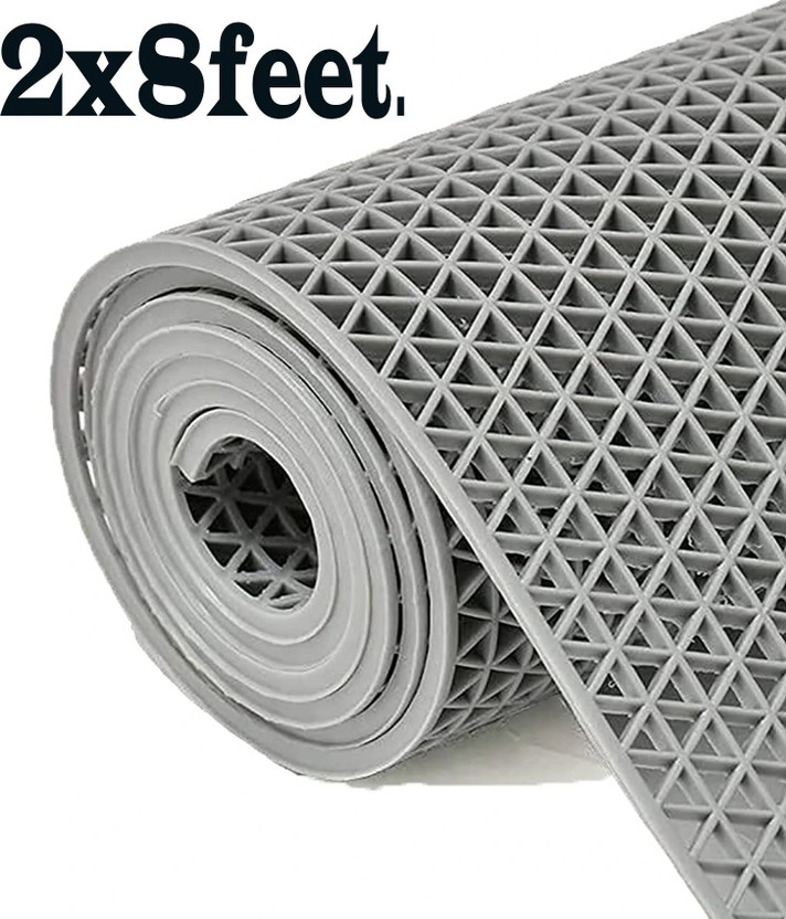 Shoppingzone Rubber Bathroom Mat(2 x 8feet, Large)