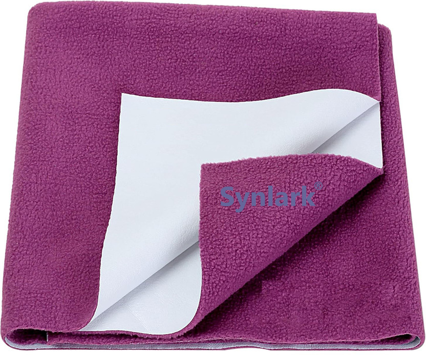 Synlark Fleece Baby Bed Protecting Mat(Rani Pink, Medium)