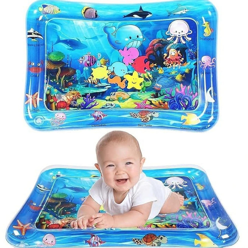 beautiloon Activity Play Center Indoor and Outdoor Water Mat for Baby Random Design Baby Tummy-Time Water Mat animal(Plastic, Multicolor)