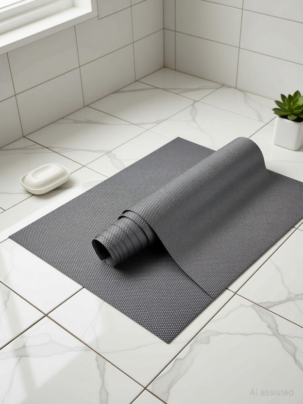 Dakshya Industries PVC (Polyvinyl Chloride) Drawer Mat(Grey, Extra Large)