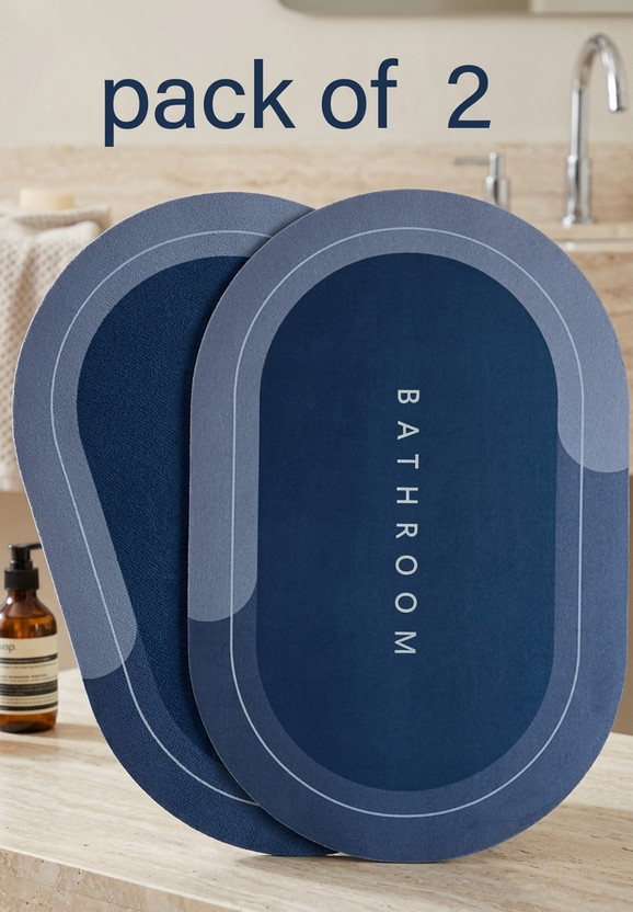 hetvi hetvi Rubber Bathroom Mat(Blue, Pack of 2, Medium) - Flipkart Deal