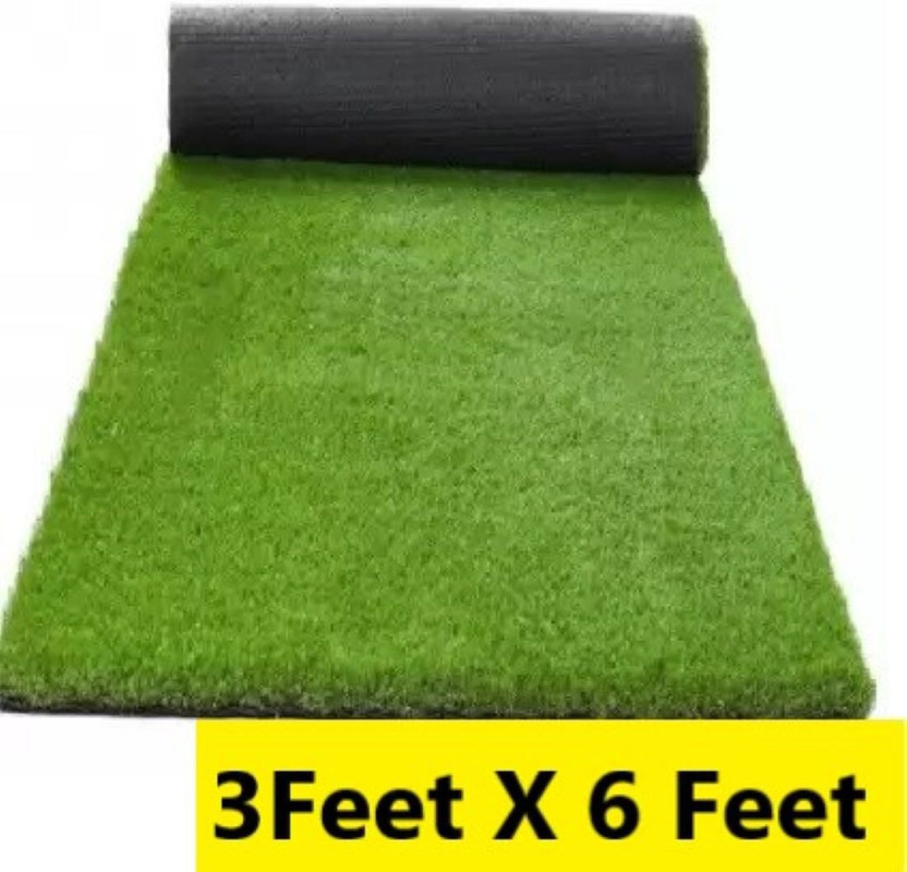 AAVAHAN Artificial Grass Floor Mat(Green, Free)