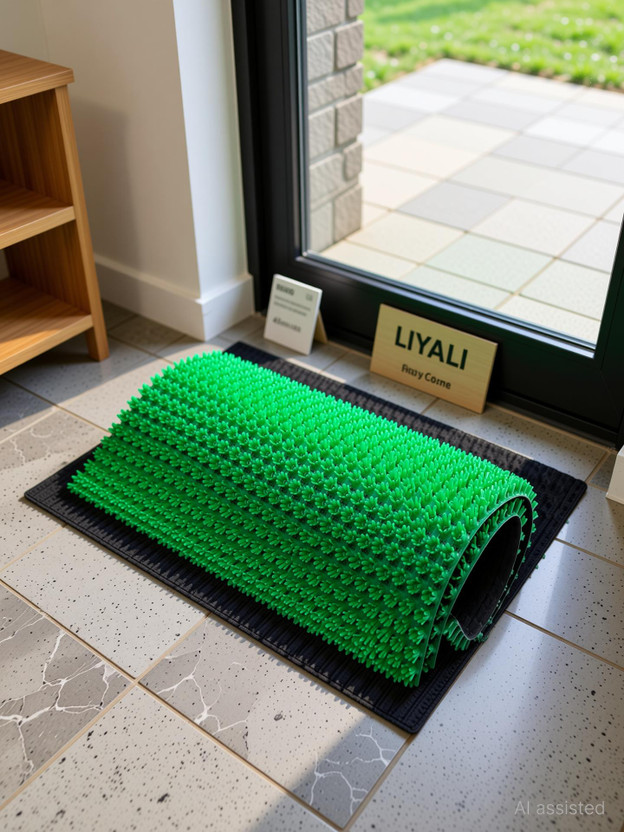LIYALI PVC (Polyvinyl Chloride) Door Mat(Green, Extra Large)