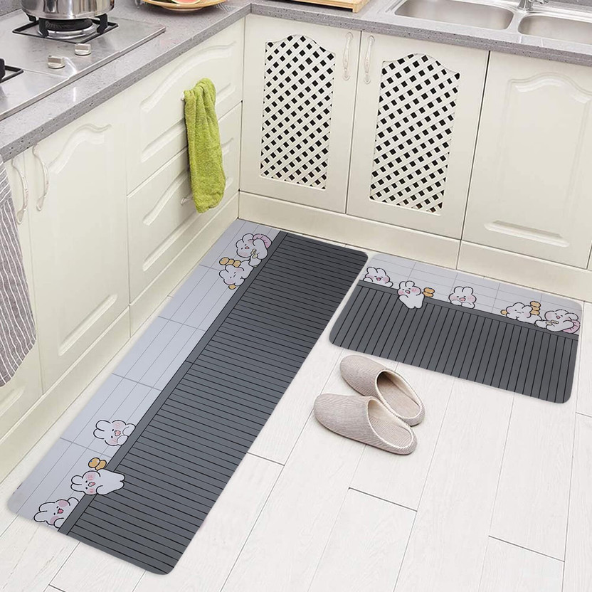 Flipkart Flipkart SmartBuy 60 cm  X 180 cm Rubber Area Rug(Rectangle, Grey, White) - Flipkart Deal