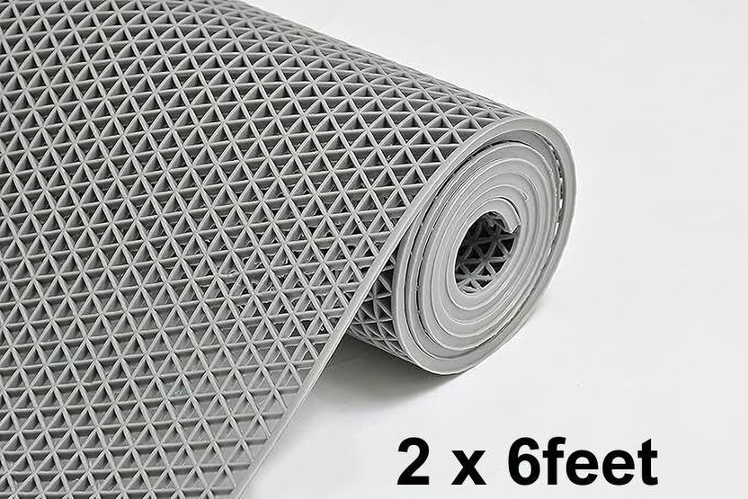 Ultica Fab Rubber Toilet Lid Mat(Grey 2 x 6feet, Large)