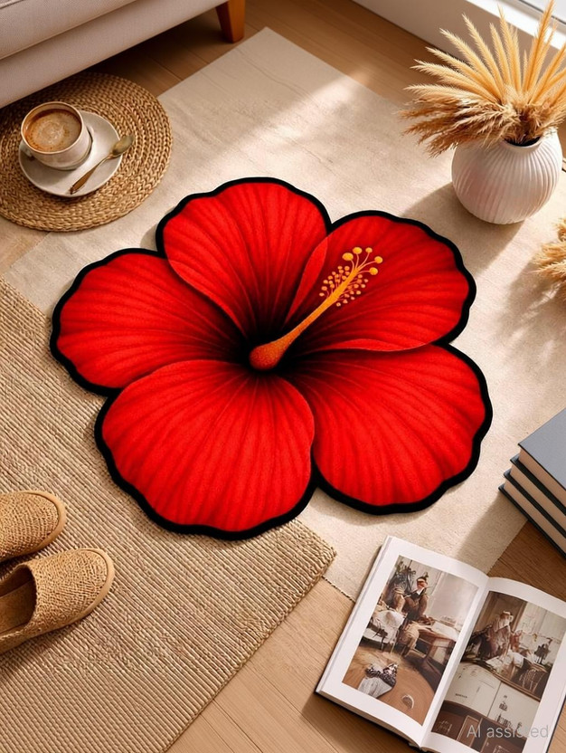 nsenterprises Microfiber Door & Floor Mat(Red, Medium)