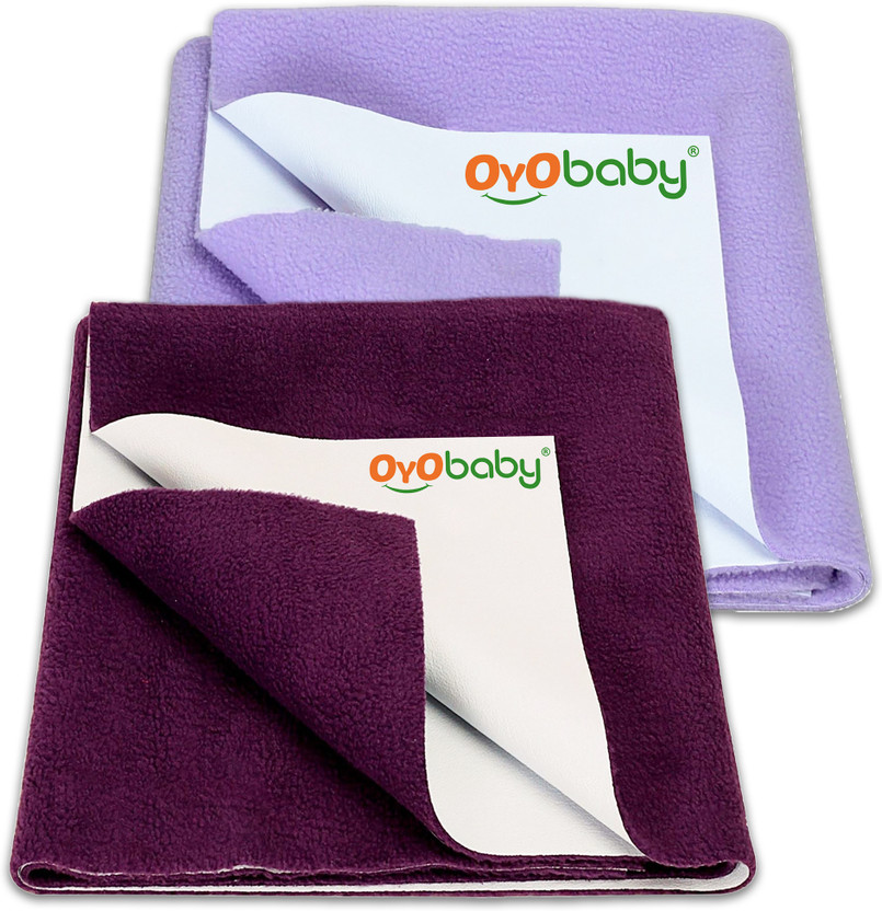 Oyo Baby Cotton Baby Bed Sized Bedding Set(Multicolor, Baby Dry Sheet Combo Pack Of 2 (Small))
