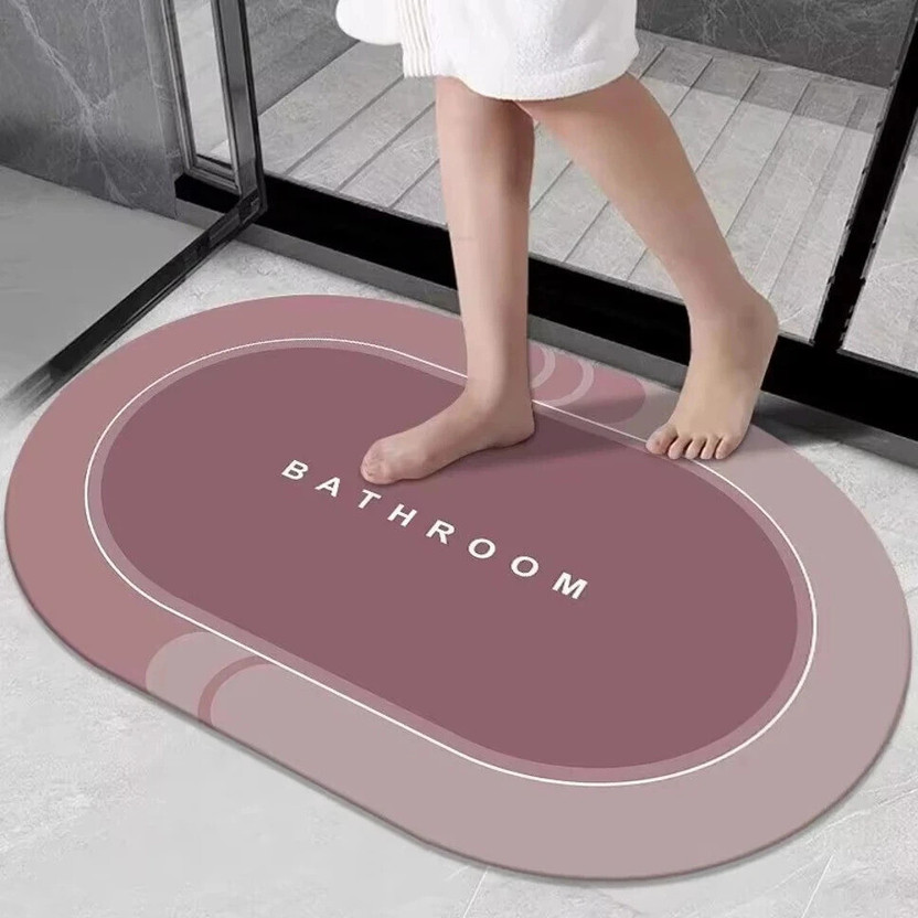 DestinyHome Rubber Bathroom Mat(Coral Pink, Medium)