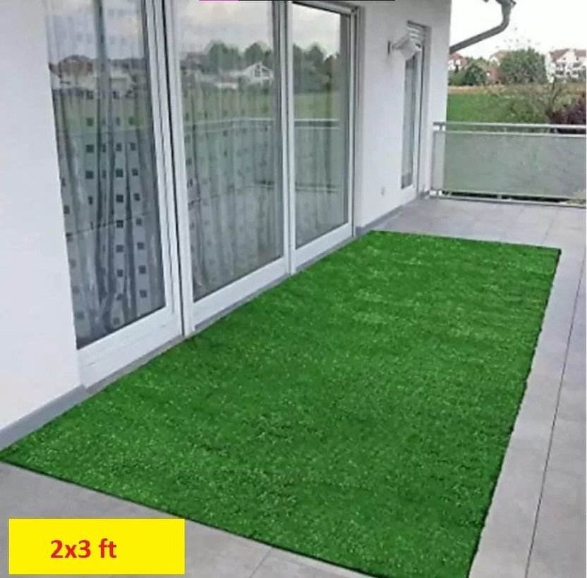 GREENGRASS GREENGRASS Artificial Grass, PP (Polypropylene), PVC (Polyvinyl Chloride) Door Mat(Green, Medium) - Flipkart Deal