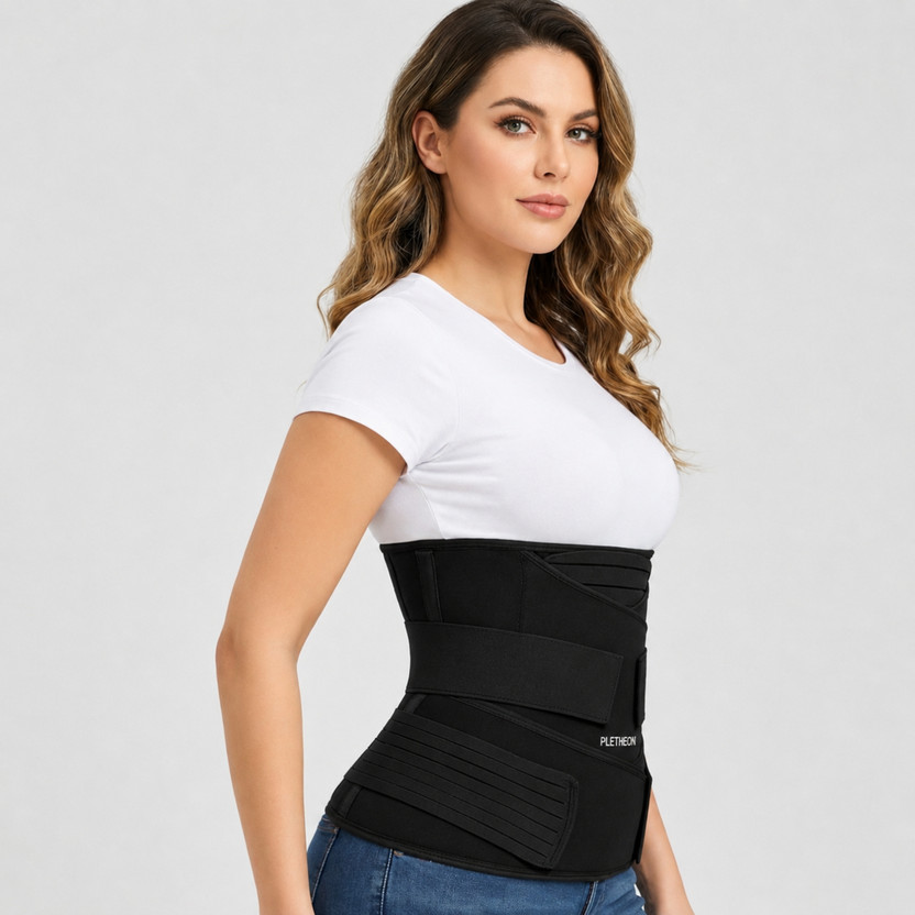 PLETHEON post pregnancy maternity support belt after c section & normal delivery(Black)