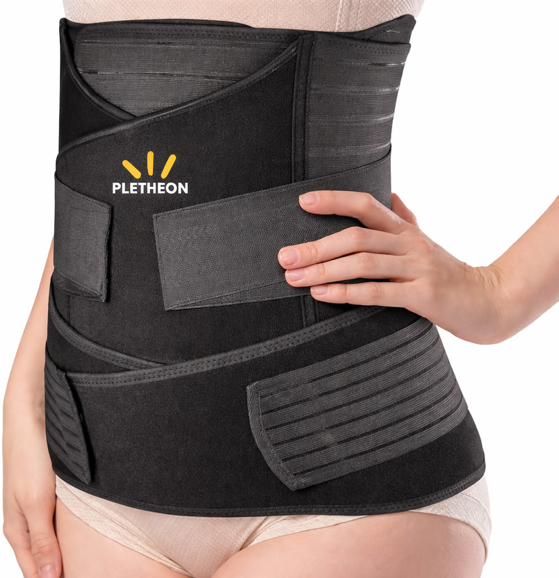 PLETHEON Post pregnancy maternity support belt after c section & normal delivery Abdominal Belt(Black)