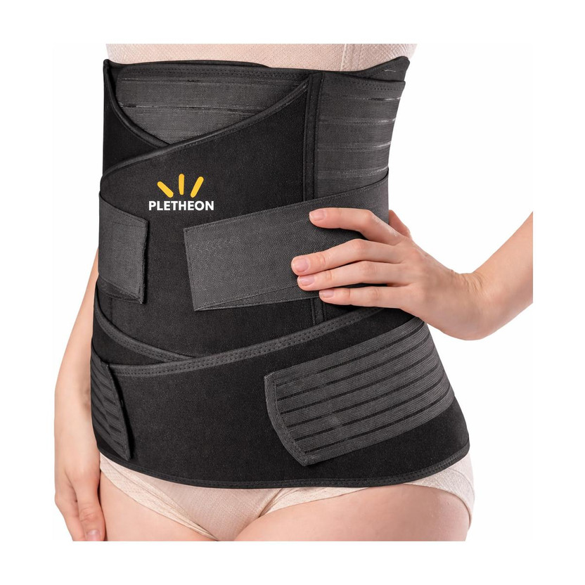 PLETHEON Post pregnancy maternity support belt after c section & normal delivery Abdominal Belt(Black)