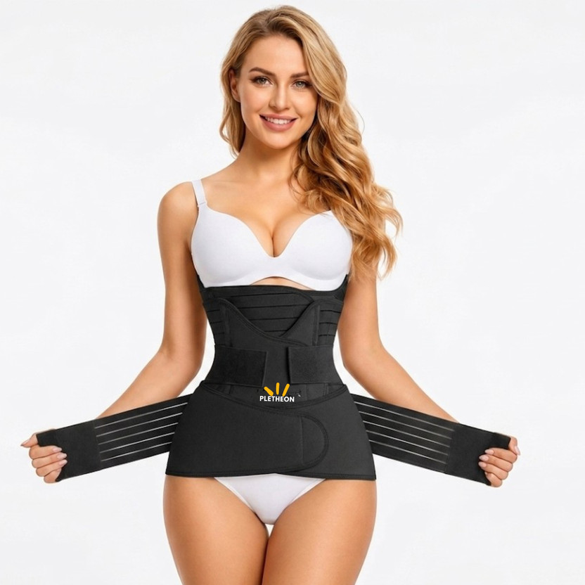 PLETHEON post pregnancy maternity support belt after c section & normal delivery(Black)