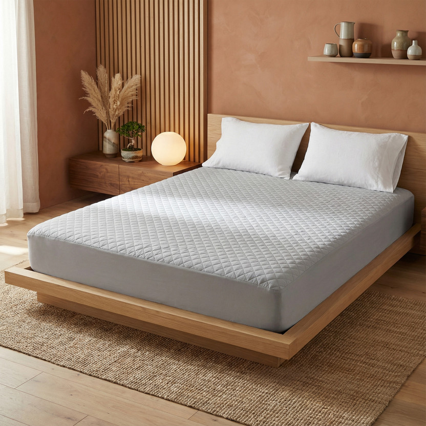 SleepyCat SleepyCat King Size Fitted Polyster Waterproof Mattress Cover(78 inch x 72 inch, Grey) - Flipkart Deal