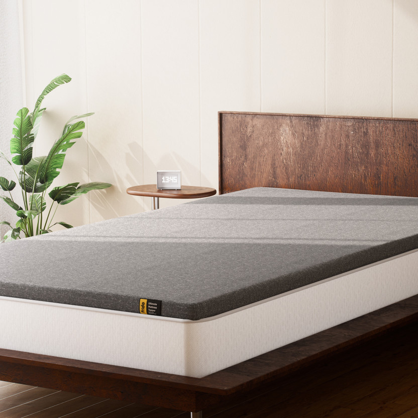 Frido 2 inch (5.08 cm) King Size Foam Breathable Mattress Topper(182.88 cm x 182.88 cm, Grey)