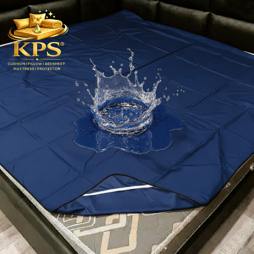 KPS Microfiber King Fitted (Elastic) 1 TC Solid 1 Summer Bedsheet(Blue)