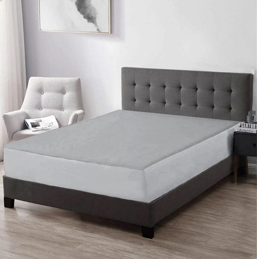 UpTrend Single Size Fitted Micro Stretchable, Waterproof Mattress Cover(182 cm x 91 cm, Grey)