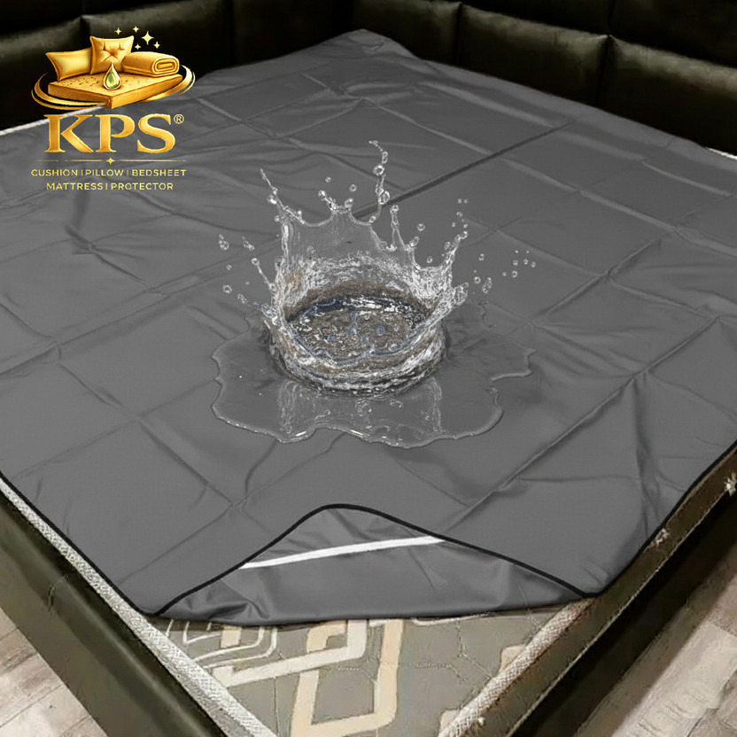 KPS Cotton King Fitted (Elastic) 1 TC Solid 1 Summer Bedsheet(Gray)