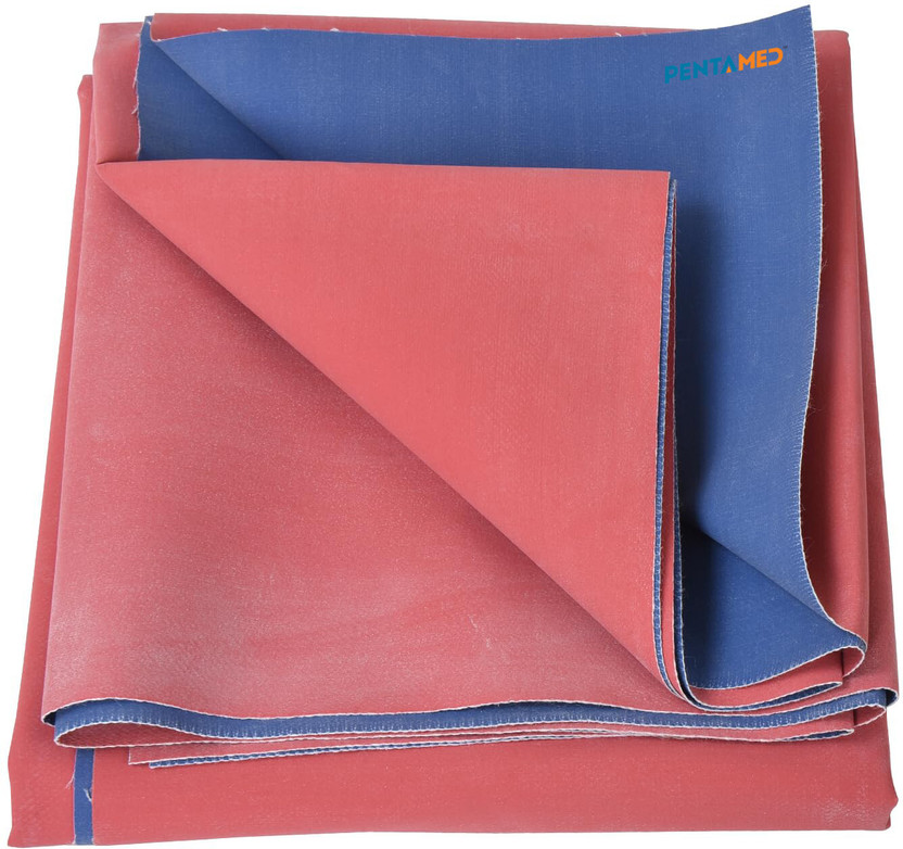 PENTAMED 2 inch (5.08 cm) Single Size Plain Waterproof Mattress Topper(100 cm x 100 cm, Blue, Pink)