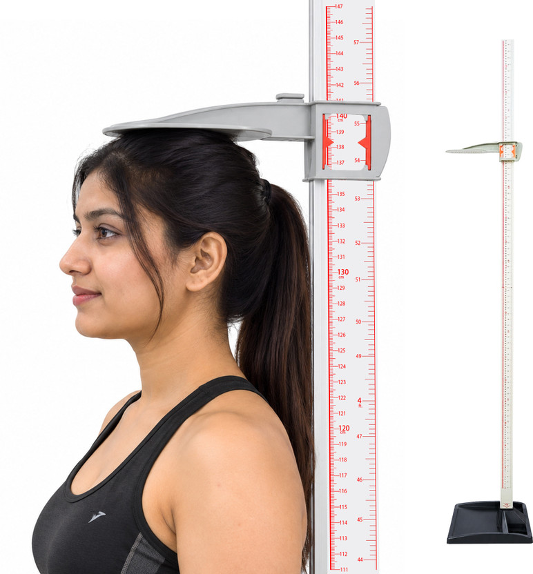 Bos Bos Medicare Surgical Premium Quality Height Measuring (Stadiometer) Portable 210cm. Height Gauge - Flipkart Deal
