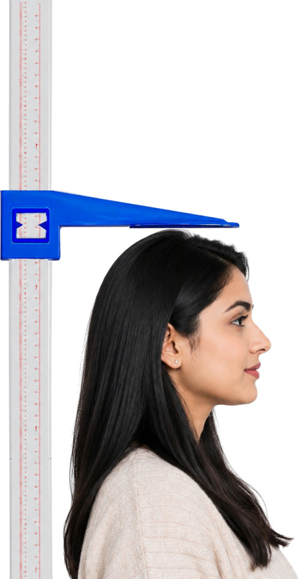 HCG Healthcure generation Height Measuring Scale(Stadiometer)Adults & Children 210 cm Unbreakable Base Height Gauge
