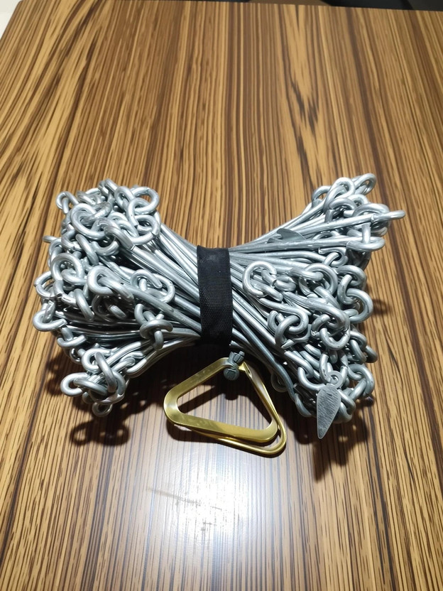 Uttam Antiquity 66 Feet Land Surveying Chain with 100 Links & Brass Handles, Silver Height Gauge