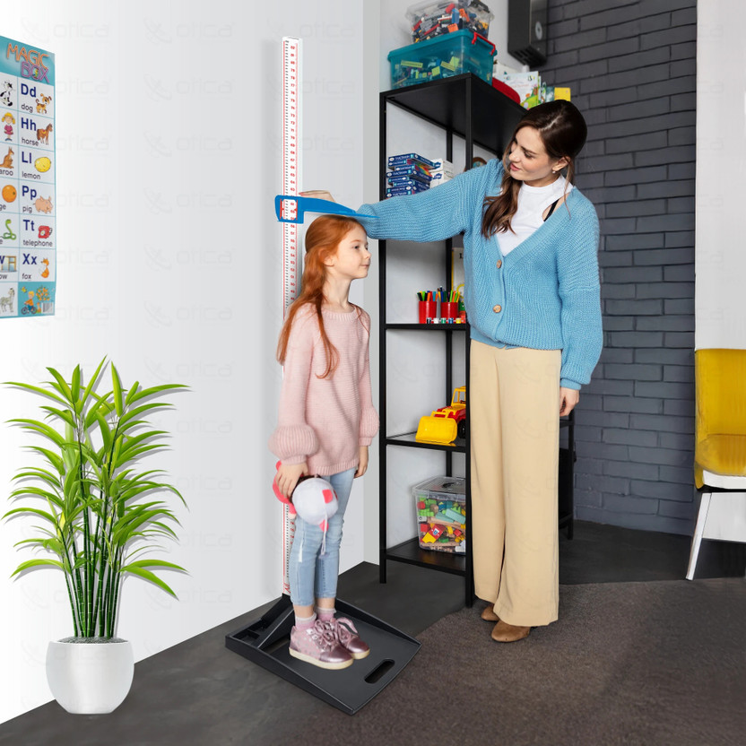 HOSPIFY Stadiometer Height Scale 215 cm with Base Platform Height Gauge