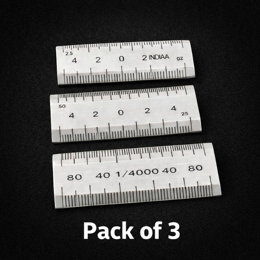 Decorman Patwari Survey Scale Set 3 Pc for Land Survey and Drawing Tool Measuring Scale Cube