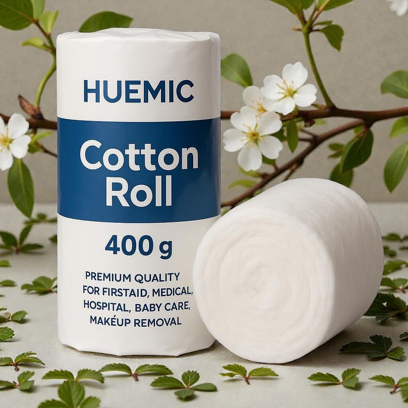 huemic Pure Absorbent Cotton Roll for Baby Care 400 gram Cotton Roll AM Gauze Medical Dressing(Pack of 1)