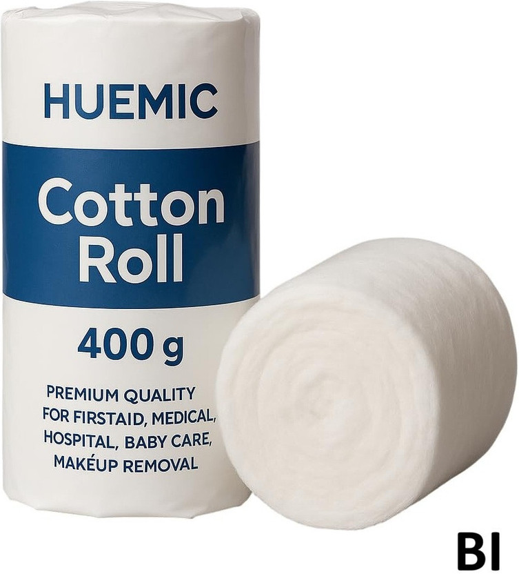 huemic Pure Absorbent Cotton Roll for Baby Care | Cosmetic & Skincare BR Gauze Medical Dressing