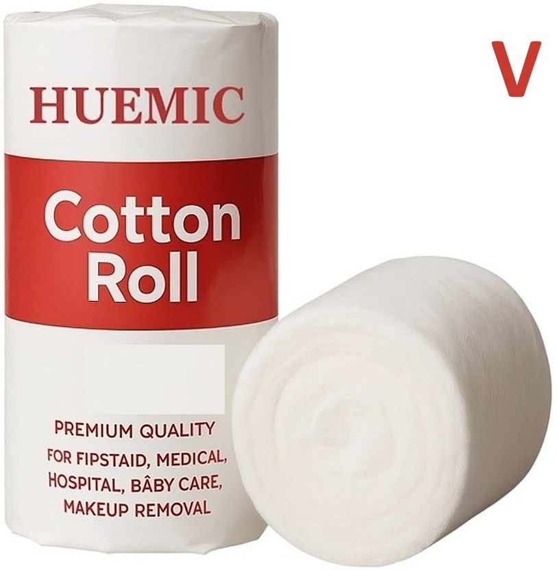 Huemic Cotton Roll – 500 GR Cotton Surgical Medical Cotton Absorbent Wool A2 Gauze Medical Dressing(Pack of 1)
