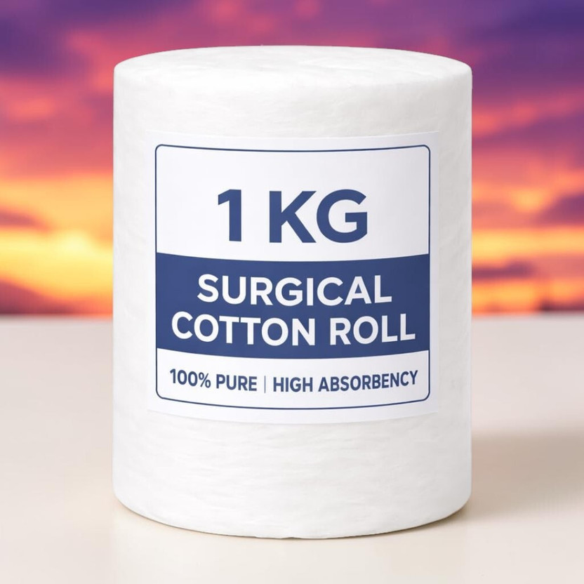 Huemic 1kg Surgical Cotton Roll – High Absorbency Pure White Medical Cotton ab7 Gauze Medical Dressing